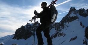 Bryan on Ridge in Front of Broken Top