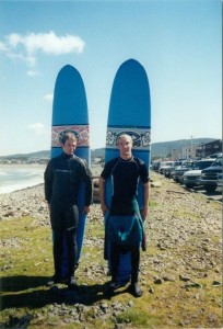 Jason and Bryan Surfing at Seaside Cove