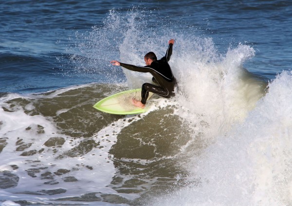 Surfing the Cove in Seaside, Oregon